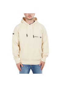 FUNDANGO - Bluza męska Fundango Talis z kapturem. Typ kołnierza: kaptur. Kolor: beżowy. Styl: sportowy