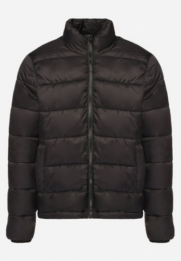 Born2be - Jasnobrązowa Dwustronna Kurtka Przejściowa Wiatrówka z Pikowanym Wnętrzem Ravaria. Okazja: na co dzień. Typ kołnierza: golf. Kolor: brązowy. Materiał: jeans. Długość rękawa: długi rękaw. Długość: długie. Wzór: gładki. Styl: casual, elegancki