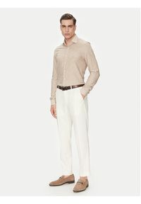 Michael Kors Koszula MK0DS01538 Beżowy Slim Fit. Kolor: beżowy. Materiał: bawełna #3