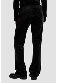 Juicy Couture - JUICY COUTURE Czarne spodnie dresowe z cyrkoniami Tina, Rozmiar S. Kolor: czarny. Materiał: dresówka #2