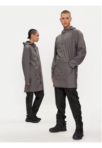 Rains Kurtka przeciwdeszczowa Long Jacket W3 12020 Szary Regular Fit. Kolor: szary. Materiał: syntetyk #7