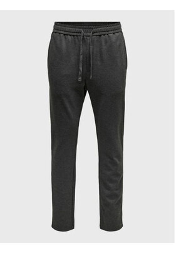 Only & Sons Spodnie materiałowe Linus 22023492 Czarny Relaxed Fit. Kolor: czarny. Materiał: materiał, wiskoza, syntetyk