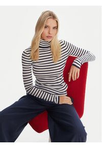 Robe di Kappa Golf 64114XW Biały Regular Fit. Typ kołnierza: golf. Kolor: biały. Materiał: wełna #4