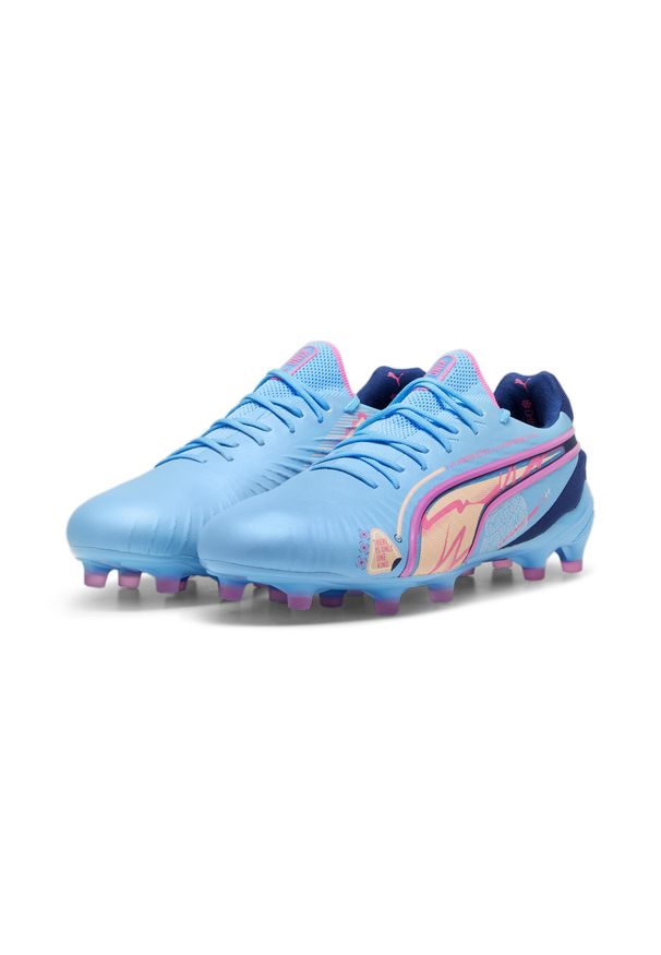 Puma - Buty piłkarskie KING ULTIMATE VOLUME UP FG/AG PUMA. Kolor: wielokolorowy, różowy, niebieski. Sport: piłka nożna