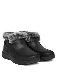 skechers - Skechers Botki Glacial Ultra 144221/BBK Czarny. Kolor: czarny. Materiał: materiał #5
