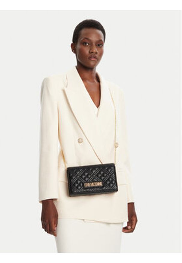 Love Moschino - LOVE MOSCHINO Torebka JC4079PP1NLA0000 Czarny. Kolor: czarny. Materiał: skórzane