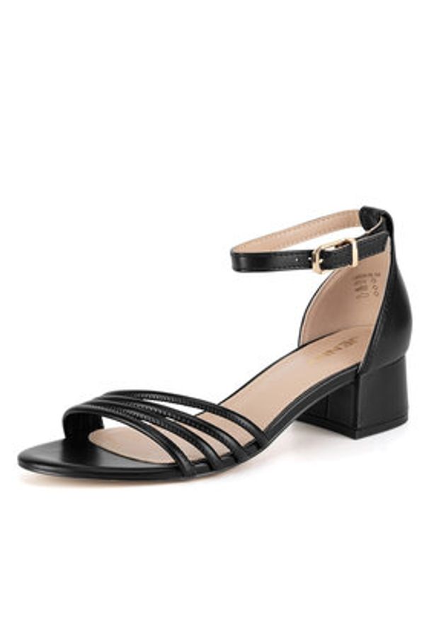 Jenny - JENNY Sandały LS6026-06 Czarny. Kolor: czarny. Materiał: materiał, syntetyk