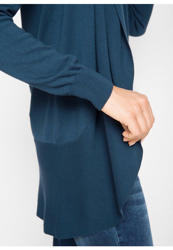 bonprix - Sweter bez zapięcia. Kolor: niebieski