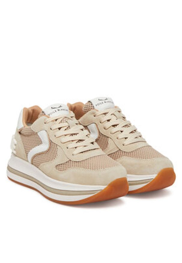 Voile Blanche Sneakersy Merry Sport 0012018825.04.1N03 Beżowy. Kolor: beżowy. Materiał: skóra, zamsz