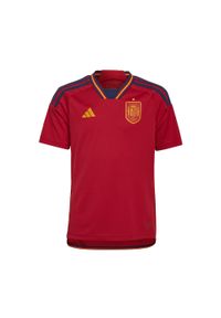 Adidas - Spain 22 Home Jersey. Kolor: niebieski, wielokolorowy, czerwony. Materiał: jersey