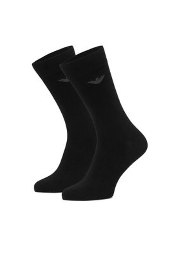 Emporio Armani Underwear Skarpety długie EM000554 AF14446 MC061 Czarny. Kolor: czarny. Materiał: bawełna