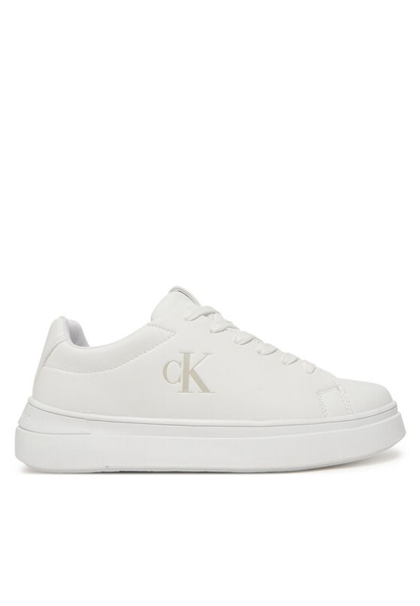 Calvin Klein Jeans Sneakersy V3X9-82097-1355100 Biały. Kolor: biały. Materiał: skóra