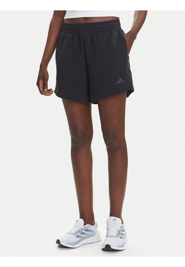 Adidas - adidas Szorty sportowe ALL SZN Soft Lux JM3751 Czarny Loose Fit. Kolor: czarny. Materiał: syntetyk