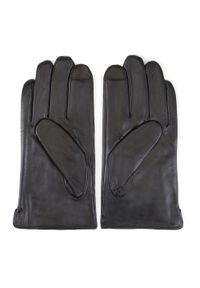 Wittchen - Ocieplane czarne rękawiczki męskie ze skóry naturalnej czarne. Kolor: czarny. Materiał: skóra. Styl: klasyczny, elegancki #3