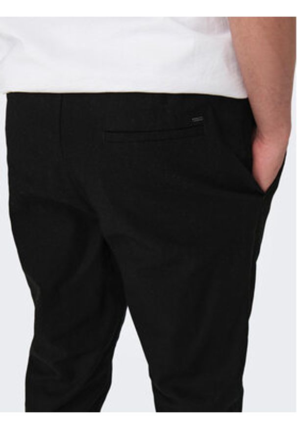 Only & Sons Spodnie materiałowe 22024966 Czarny Tapered Fit. Kolor: czarny. Materiał: bawełna