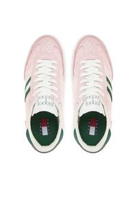 Tommy Jeans Sneakersy Tjw Retro Runner Cleated EN0EN02717 Różowy. Kolor: różowy. Materiał: skóra, zamsz