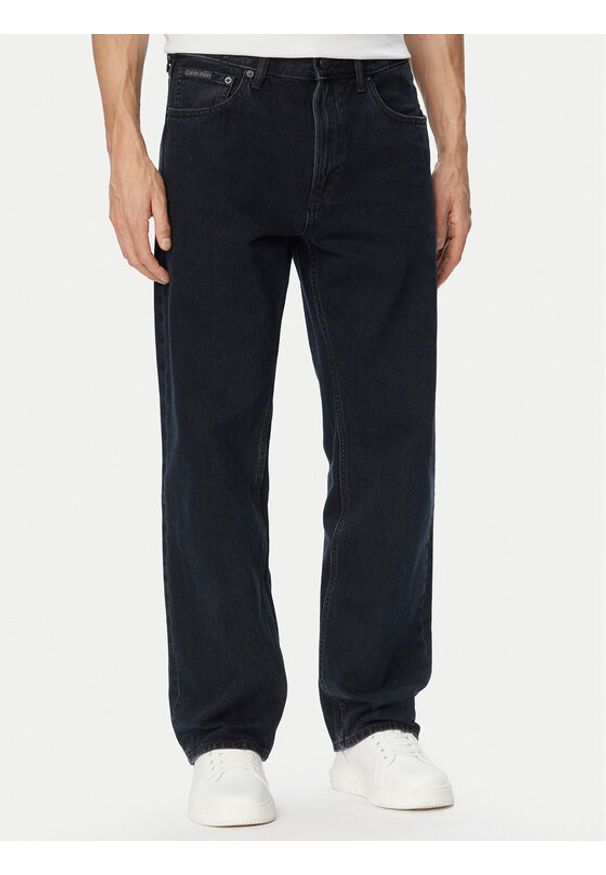 Calvin Klein Jeans Jeansy LV040EM716 Czarny Straight Fit. Kolor: czarny