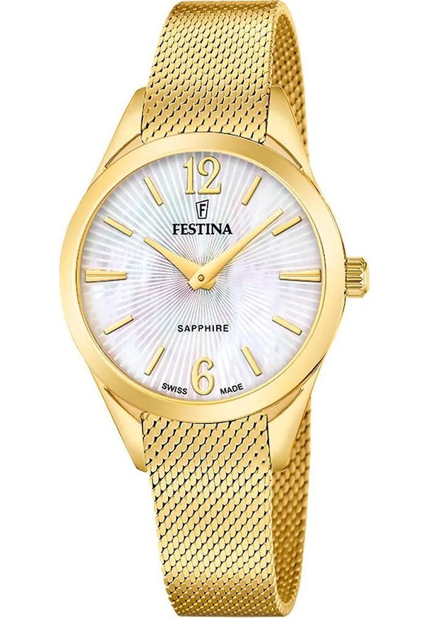 Zegarek damski Festina F20077-1 złoty. Kolor: złoty