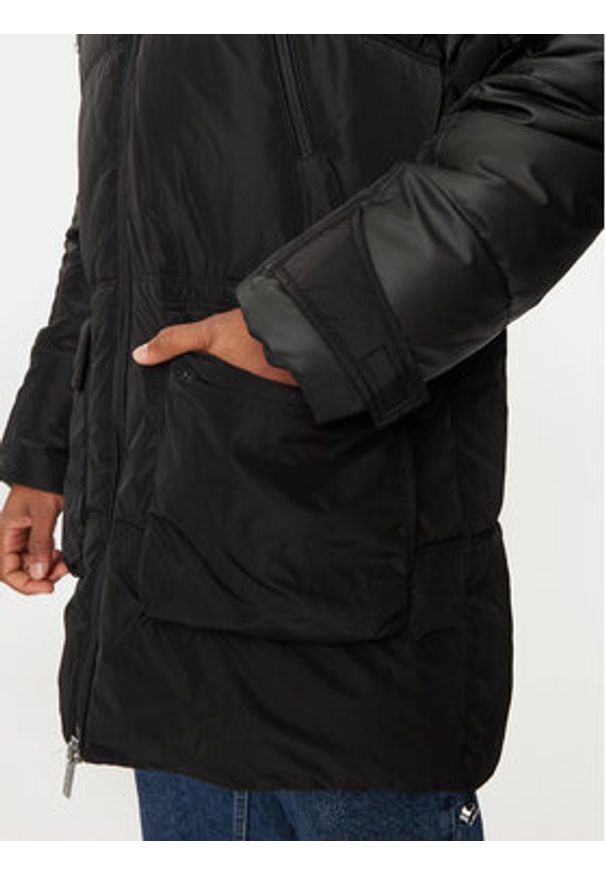 Karl Lagerfeld - KARL LAGERFELD Kurtka puchowa 455001 544501 Czarny Regular Fit. Typ kołnierza: dekolt w karo. Kolor: czarny. Materiał: syntetyk