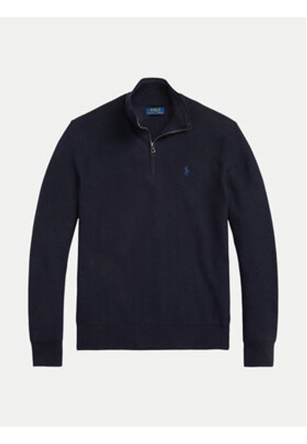 Polo Ralph Lauren Sweter 710932304001 Granatowy Regular Fit. Typ kołnierza: polo. Kolor: niebieski. Materiał: bawełna