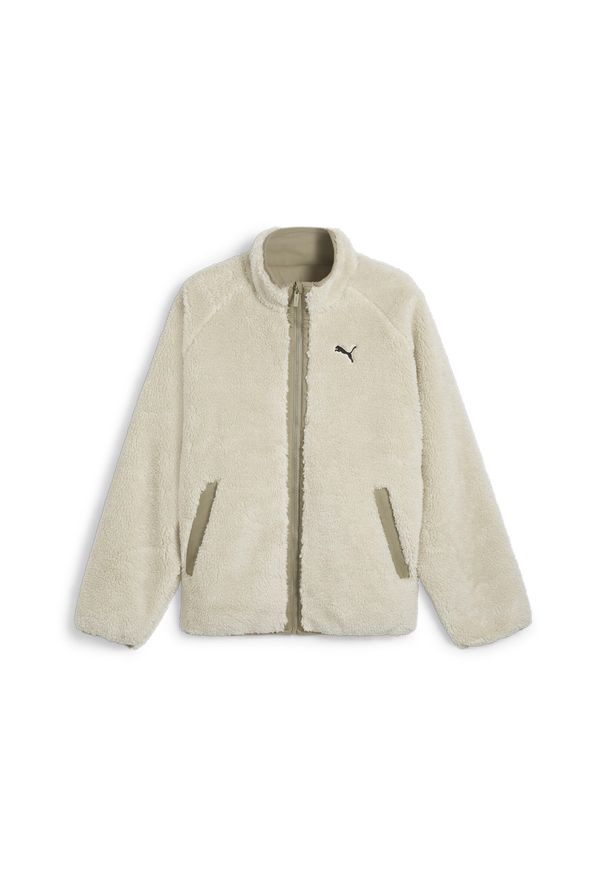 Puma - Męska dwustronna kurtka sherpa PUMA Alpine Snow White. Kolor: biały. Materiał: tkanina. Sport: turystyka piesza