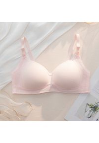 Intica - Biustonosz bezszwowy bez fiszbin codzienny elegancki Sibylle. Kolor: różowy. Materiał: skóra, materiał