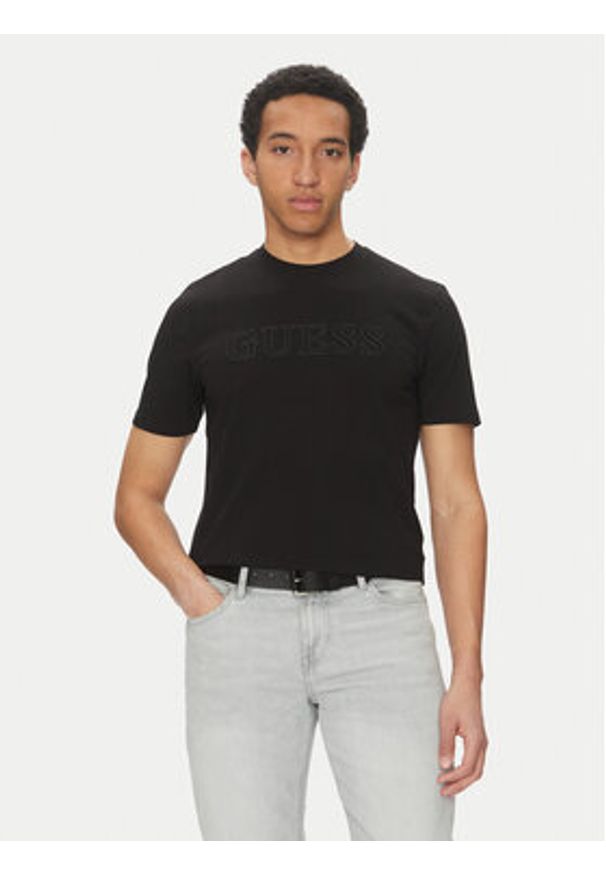 Guess T-Shirt Z2YI11 J1314 Czarny Regular Fit. Kolor: czarny. Materiał: bawełna