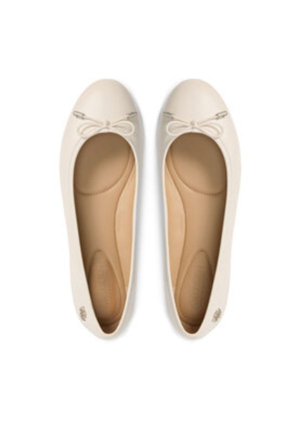 Lauren Ralph Lauren - LAUREN RALPH LAUREN Baleriny 802940728006 Écru. Materiał: skóra
