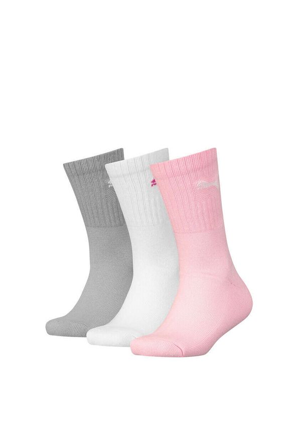 Puma Skarpety Sport Junior 3-Pack 90795805. Kolor: biały, różowy, wielokolorowy. Sport: bieganie