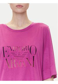 Emporio Armani Sukienka codzienna EW000618 AF12187 UA227 Różowy Loose Fit. Okazja: na co dzień. Kolor: różowy. Materiał: wiskoza. Typ sukienki: proste. Styl: casual #4