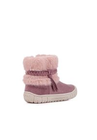 Geox Śniegowce zamszowe dziecięce kolor fioletowy. Nosek buta: okrągły. Kolor: fioletowy. Materiał: zamsz #3