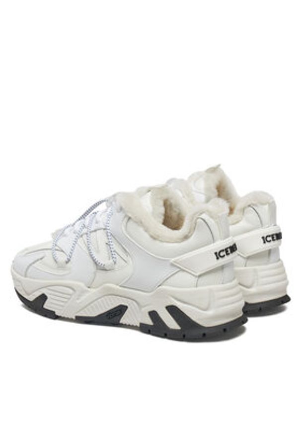 Iceberg Sneakersy ID2231 Biały. Kolor: biały. Materiał: skóra