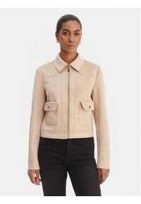 Morgan Kurtka z imitacji skóry 261-GELATO Beżowy Slim Fit. Kolor: beżowy. Materiał: skóra #1