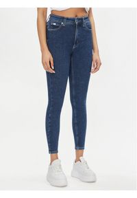 Calvin Klein Jeans Jeansy J20J222770 Granatowy Super Skinny Fit. Kolor: niebieski