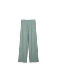 Puma Spodnie Ess Elevated High-Waist Straight 68502530. Stan: podwyższony. Kolor: zielony