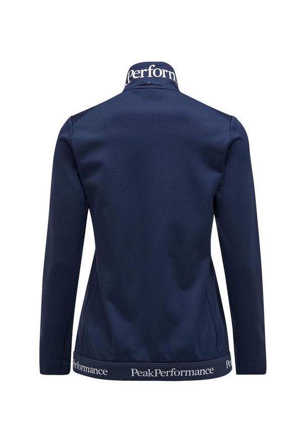 Bluza Peak Performance damska Rider Tech Zip Jacket granatowa. Kolor: niebieski