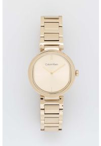 Calvin Klein zegarek damski kolor złoty. Kolor: złoty. Materiał: materiał #1