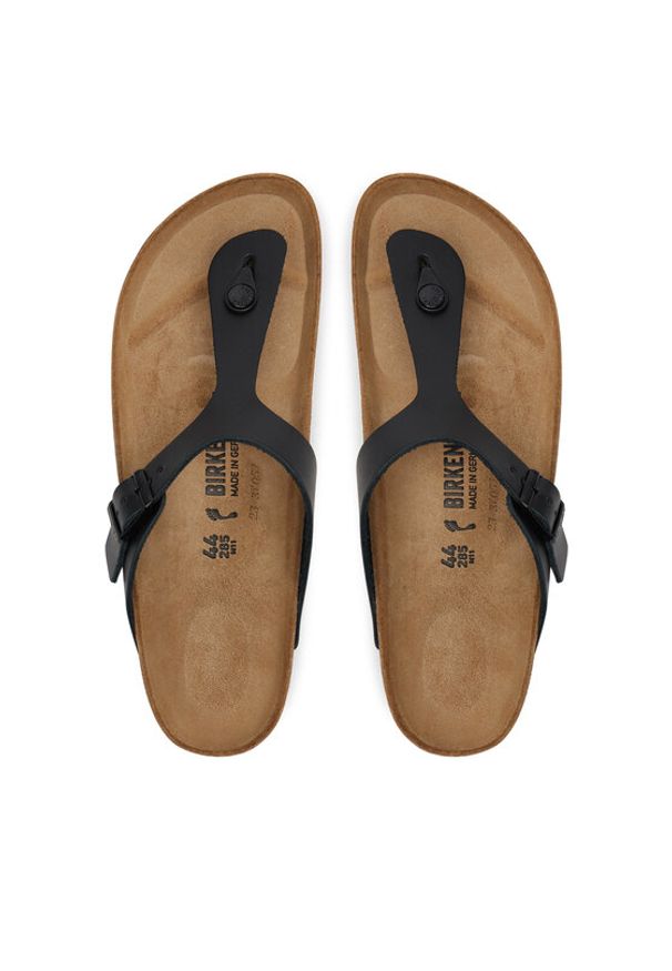 Birkenstock Japonki Gizeh 1029613 Czarny. Kolor: czarny. Materiał: skóra
