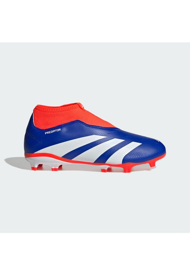 Adidas - Buty Predator League Laceless FG Kids. Kolor: czerwony, niebieski, wielokolorowy, biały. Materiał: materiał