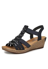 Rieker Sandały 62436-14 Granatowy. Kolor: niebieski. Materiał: syntetyk #5