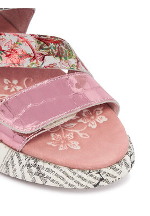 Laura Vita Sandały Nikito 19 Różowy. Kolor: różowy. Materiał: skóra