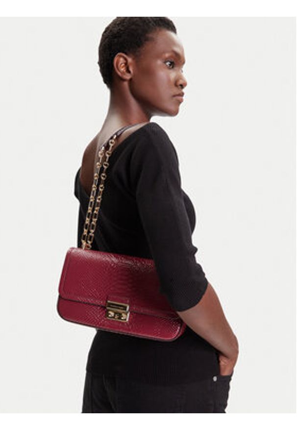 MICHAEL Michael Kors Torebka Tribeca 30T5G2RL7L Bordowy. Kolor: czerwony. Materiał: skórzane