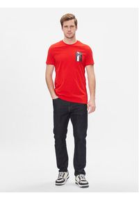TOMMY HILFIGER - Tommy Hilfiger T-Shirt H Emblem Tee MW0MW33687 Czerwony Slim Fit. Kolor: czerwony. Materiał: bawełna #4