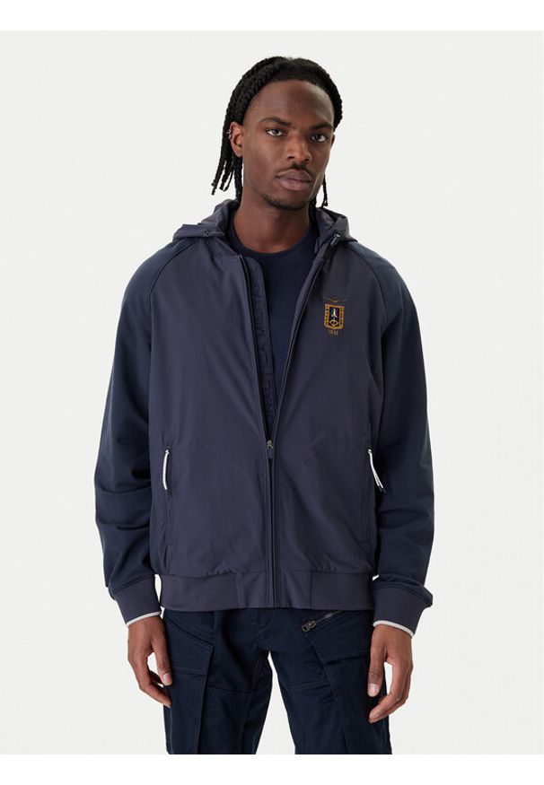Aeronautica Militare Bluza 261AF0519UCT04291 Granatowy Regular Fit. Kolor: niebieski. Materiał: syntetyk