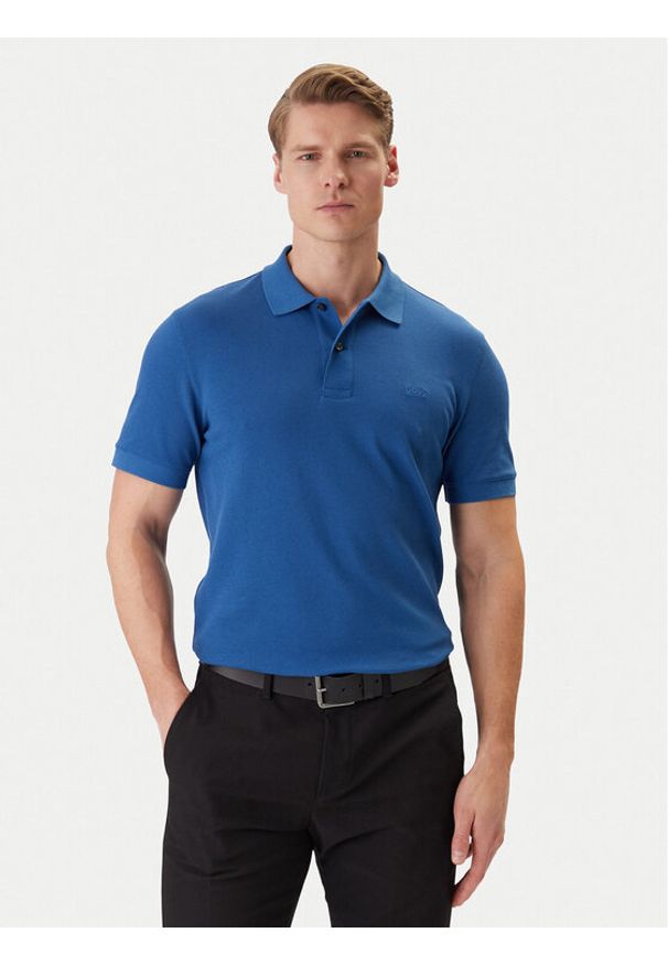 BOSS Polo Pallas 50553564 Niebieski Regular Fit. Typ kołnierza: polo. Kolor: niebieski. Materiał: bawełna