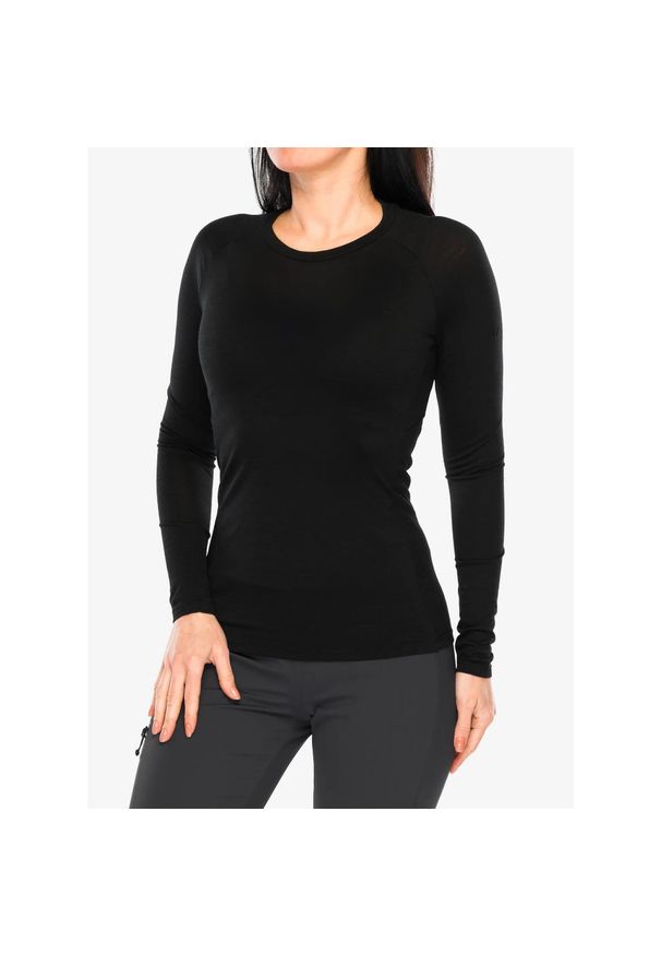 Bluza merino damska Inov-8 Merino Long Sleeve T-Shirt. Kolor: czarny. Długość rękawa: długi rękaw