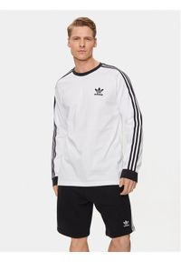 Adidas - adidas Longsleeve Adicolor Classics 3-Stripes Long-Sleeve Top IA4879 Biały Slim Fit. Kolor: biały. Materiał: bawełna. Długość rękawa: długi rękaw