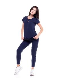 LEONE 1947 APPAREL - Podstawowy damski t-shirt z krótkim rękawem i okrągłym dekoltem. Kolor: niebieski, biały, wielokolorowy. Materiał: tkanina. Długość rękawa: krótki rękaw. Długość: krótkie. Sport: fitness