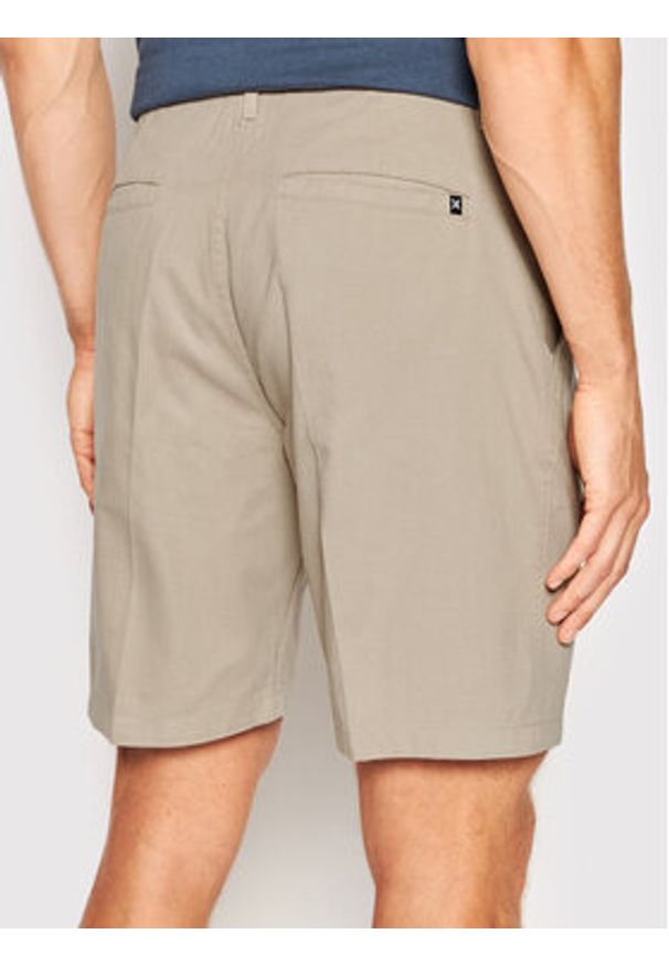 Hurley Szorty materiałowe Pleasure Point MWS0007090 Beżowy Regular Fit. Kolor: beżowy. Materiał: bawełna