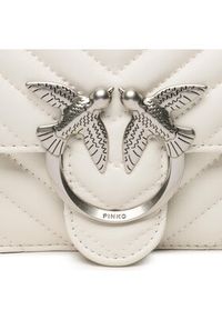 Pinko Torebka Love Icon Mini Dc 100074 A0GK Biały. Kolor: biały. Materiał: skórzane